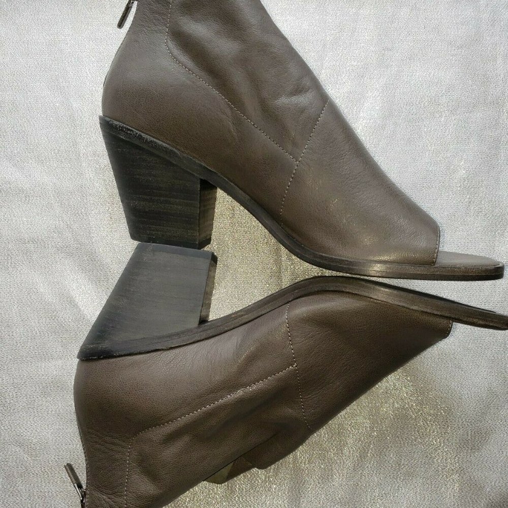 Eileen Fisher 'Ink' Open Toe Block Heel Bootie Sz… - image 6